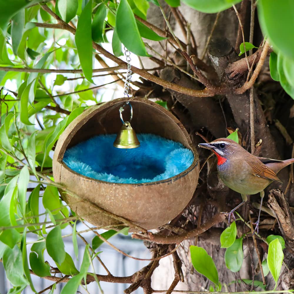 VTurboWay bird nest features a small bell for gentle, calming sounds.