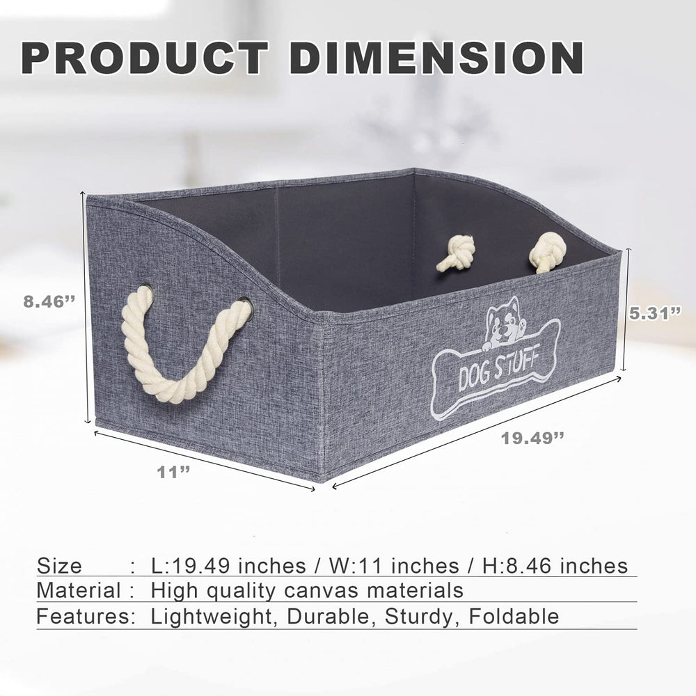 Vumdua collapsible pet storage bin keeps living spaces tidy and clutter-free.