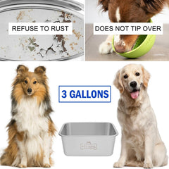 Vumdua large-capacity bowl enables less frequent refills for big breeds.