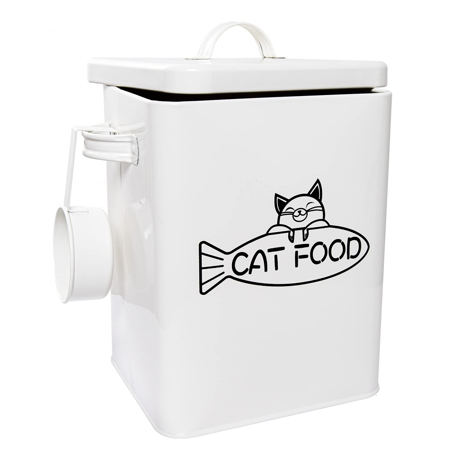 Vumdua farmhouse pet food container with lid keeps kibble fresh and organized