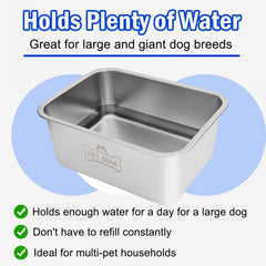 Vumdua stainless steel dog bowl close-up highlighting food-grade material and rust resistance.