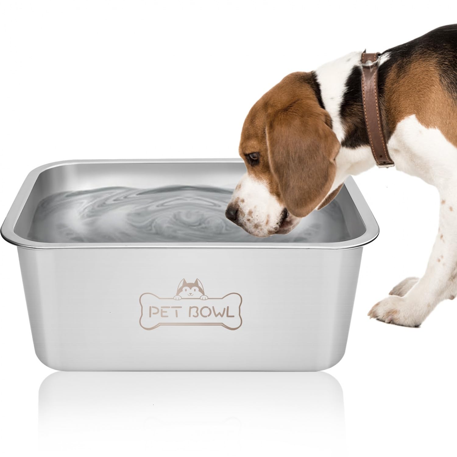 Vumdua large dog water bowl with 3-gallon capacity for indoor or outdoor use.
