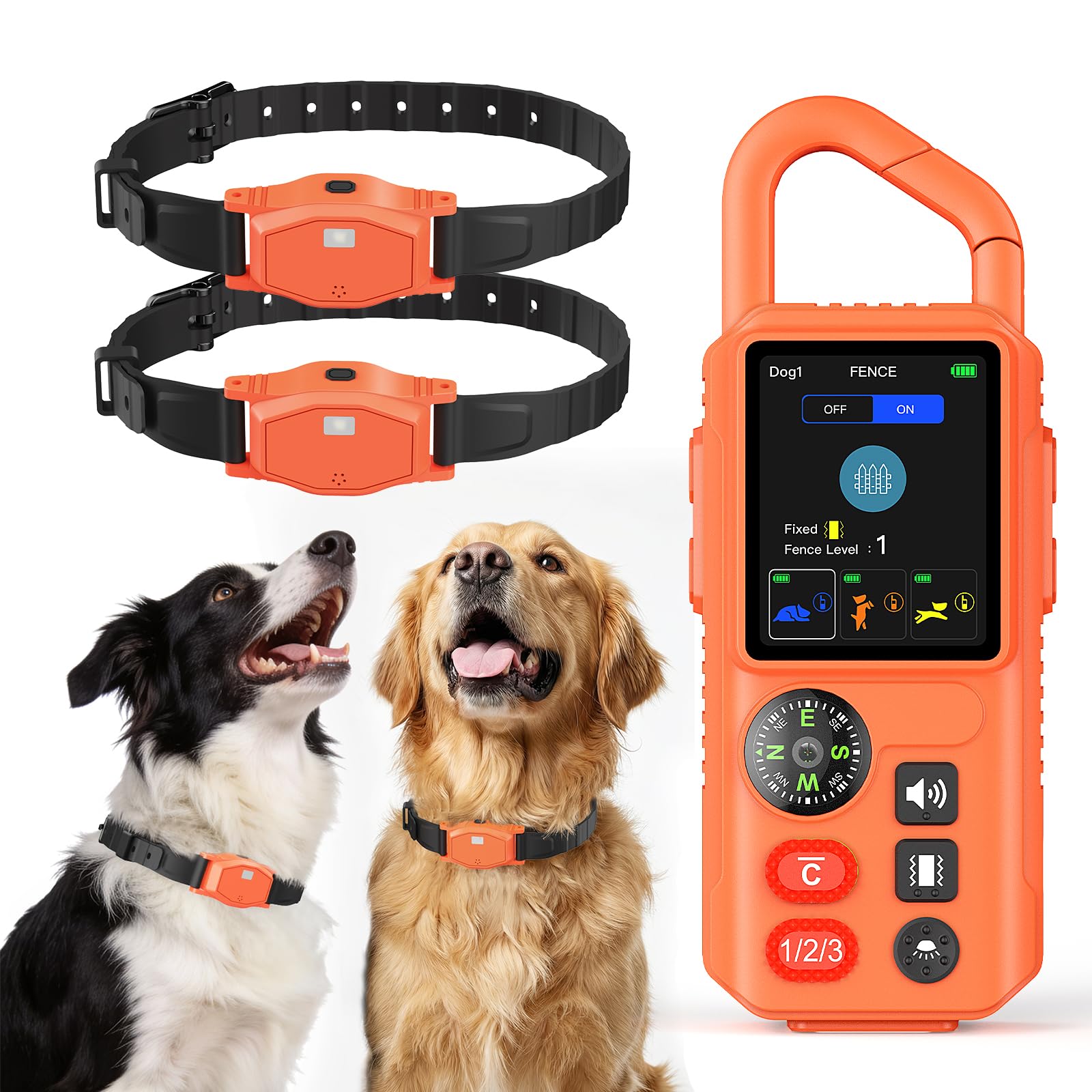 VUMXPE 4-in-1 fence system ready for outdoor dual-dog use with easy setup.