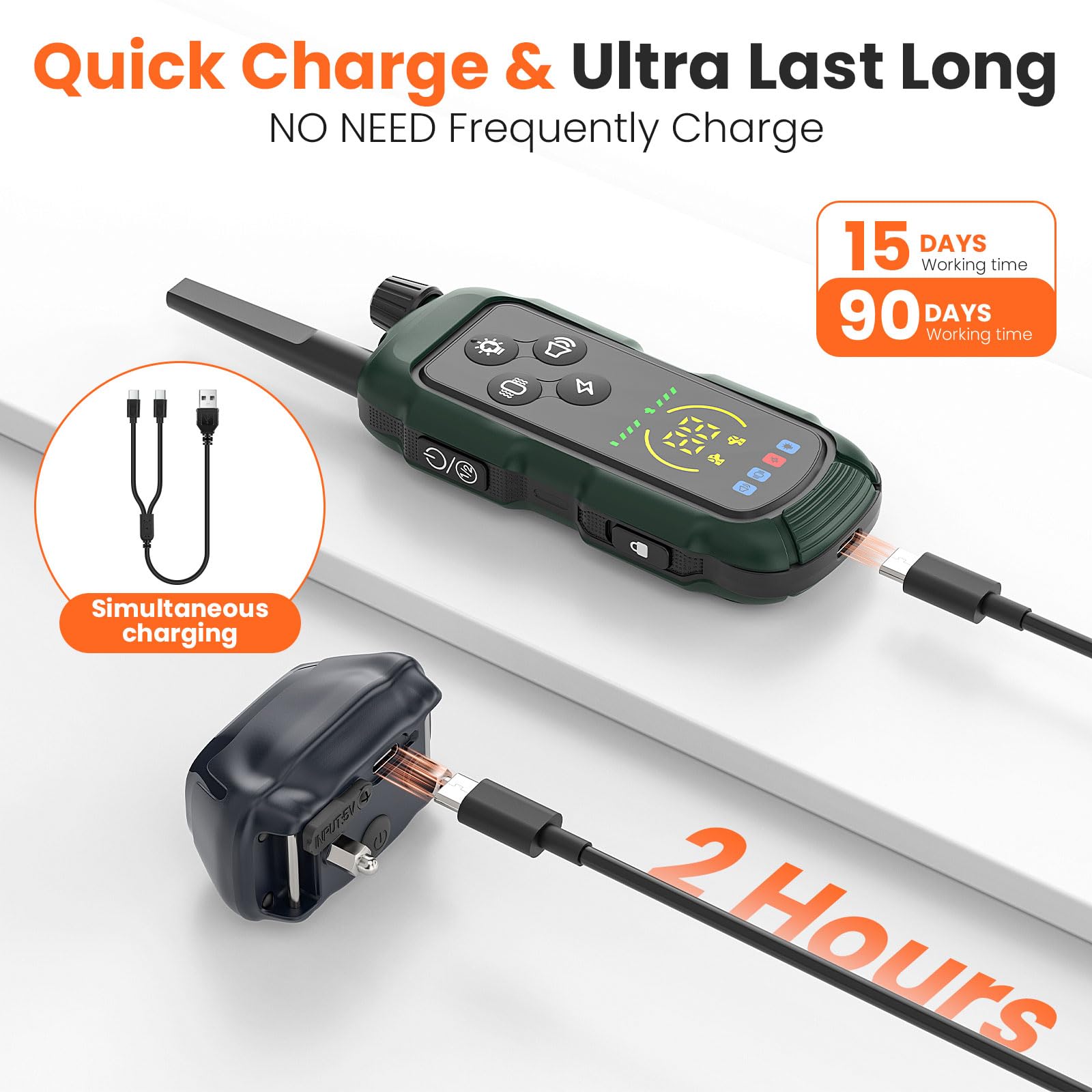 VUMXPE rechargeable battery with extended use between charges