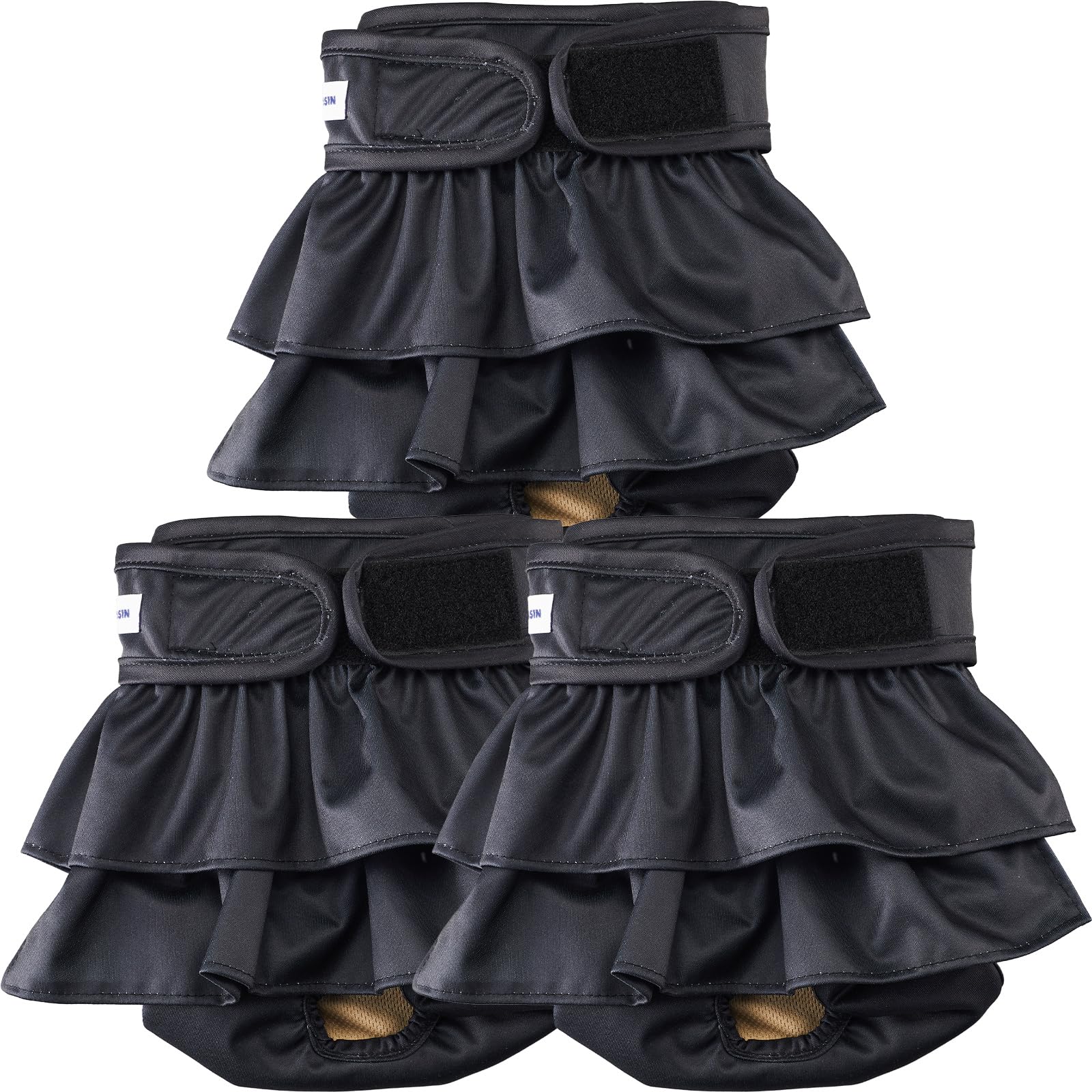 VUNCESSIN reusable female dog diapers, medium, 3-pack for washable comfort.