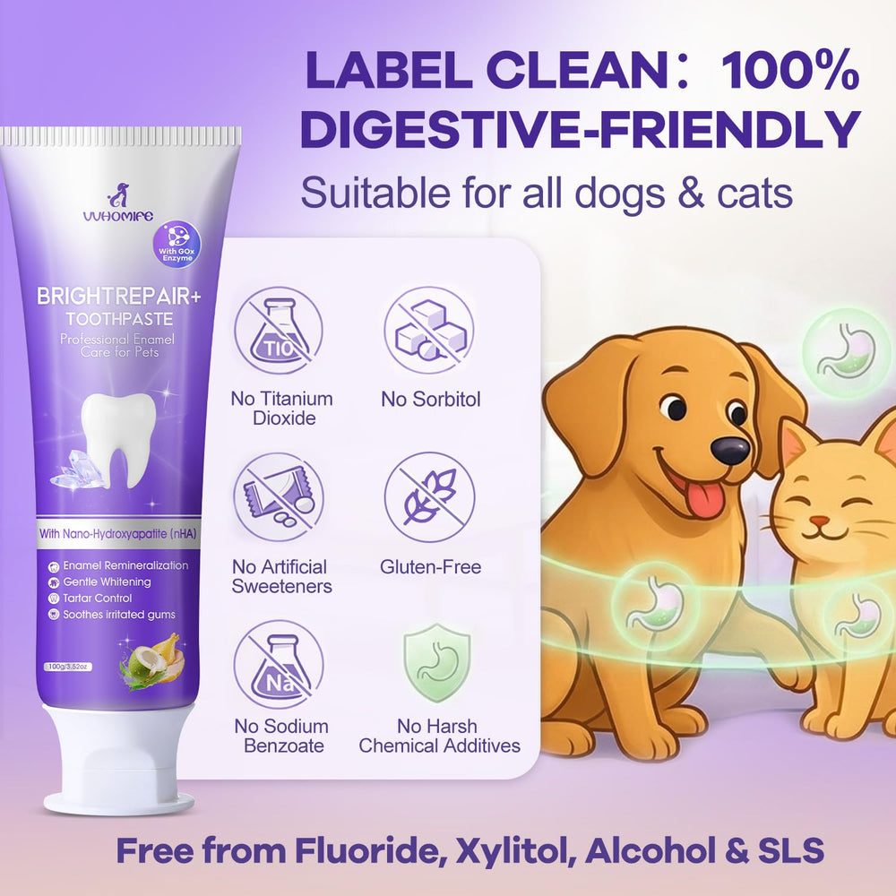 VVHOMIFE dual-enzymatic toothpaste odor control targets odors at the source