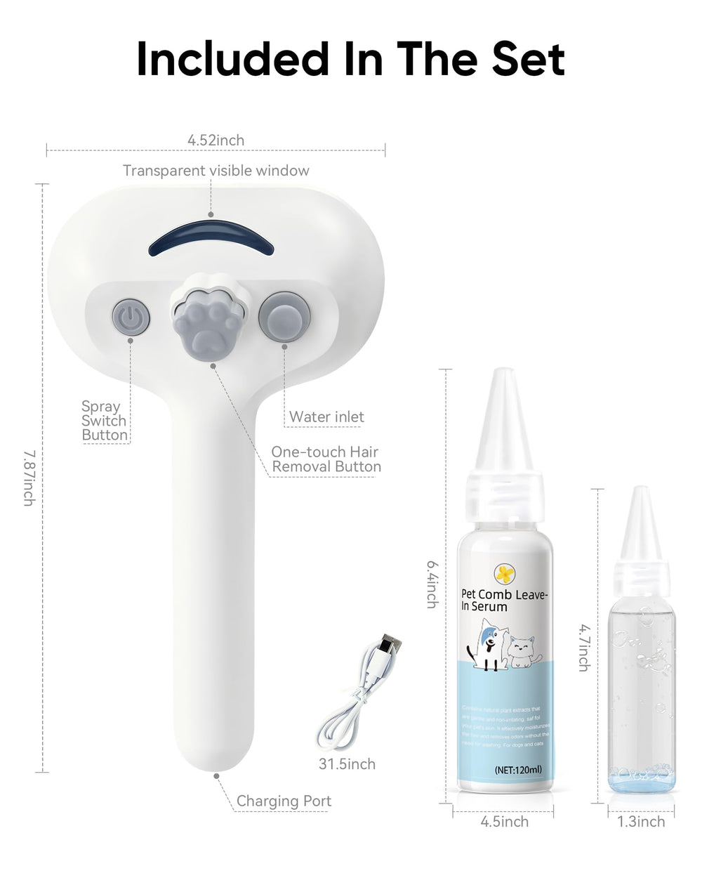 VVWVVW travel-friendly grooming tool for pets on the go