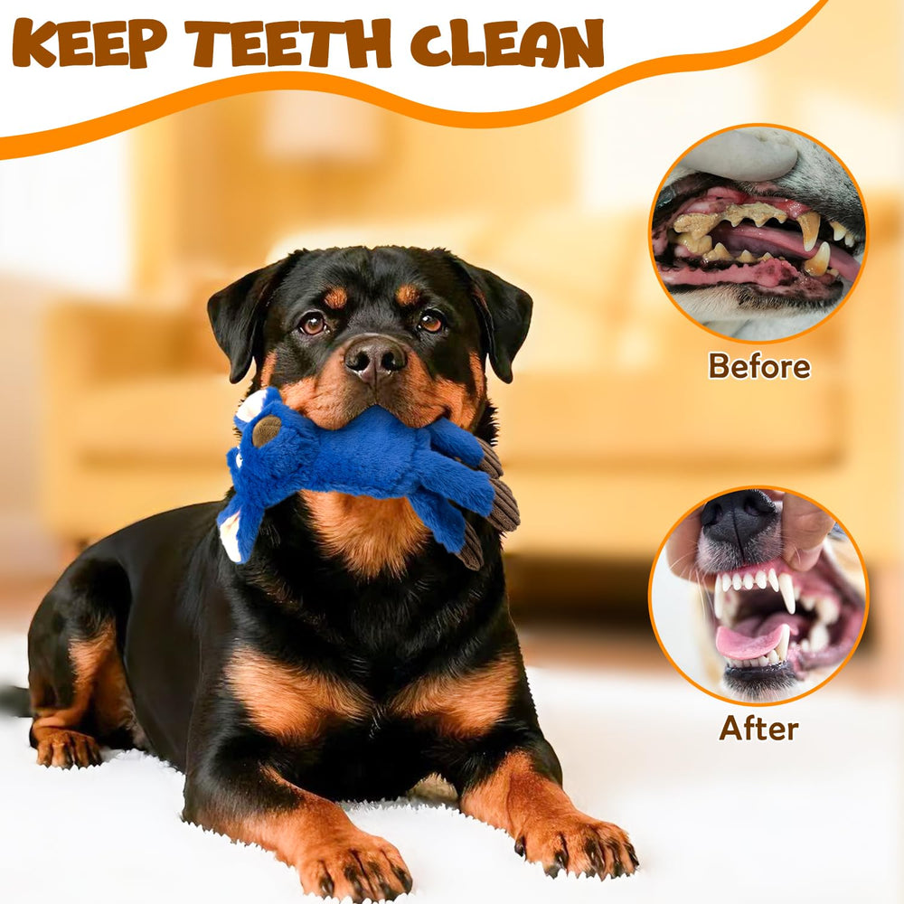 VWPTCHI Donkey squeaky toy for dogs with varied textures for solo or tug play