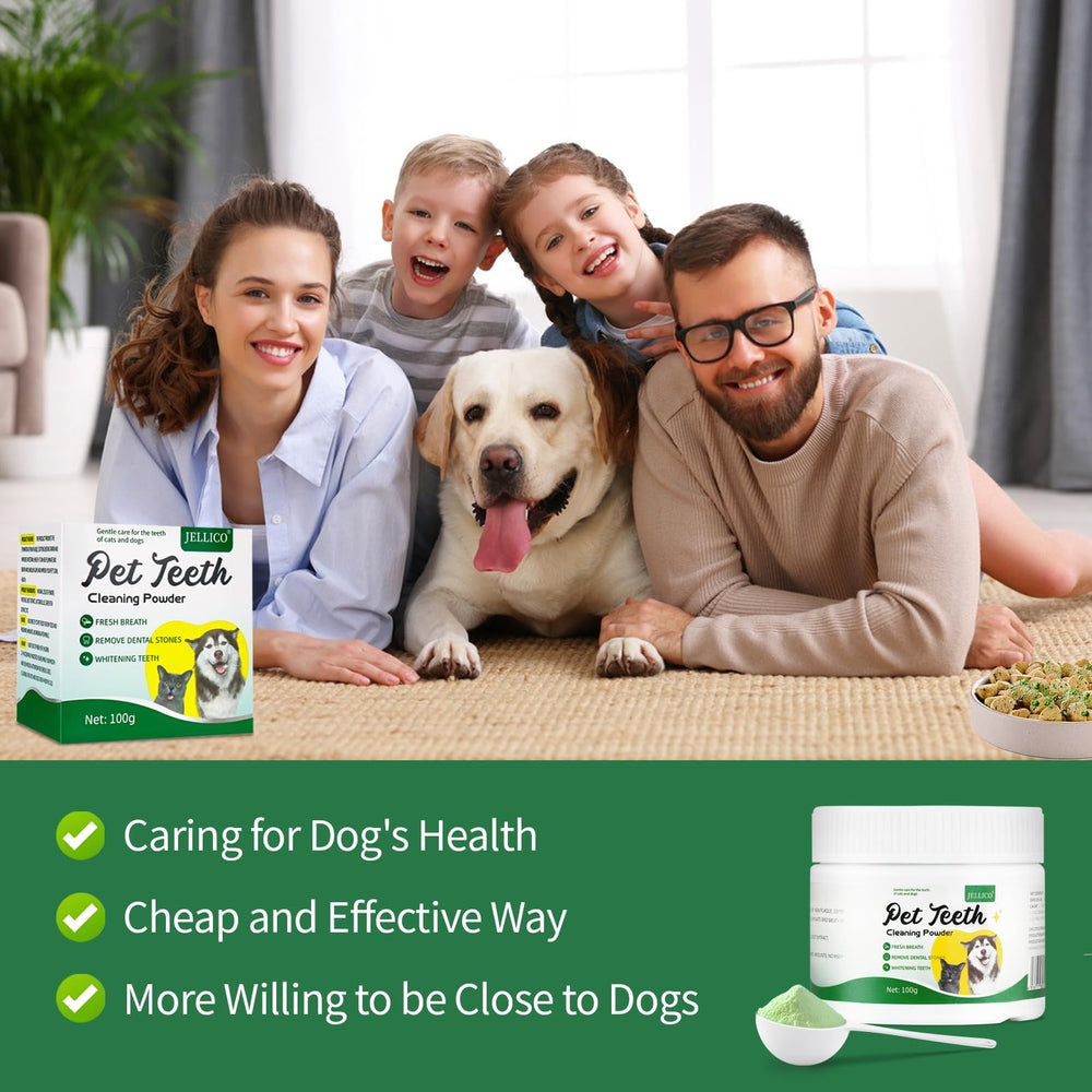 Happy dog after Vyaji dental powder, fresher breath