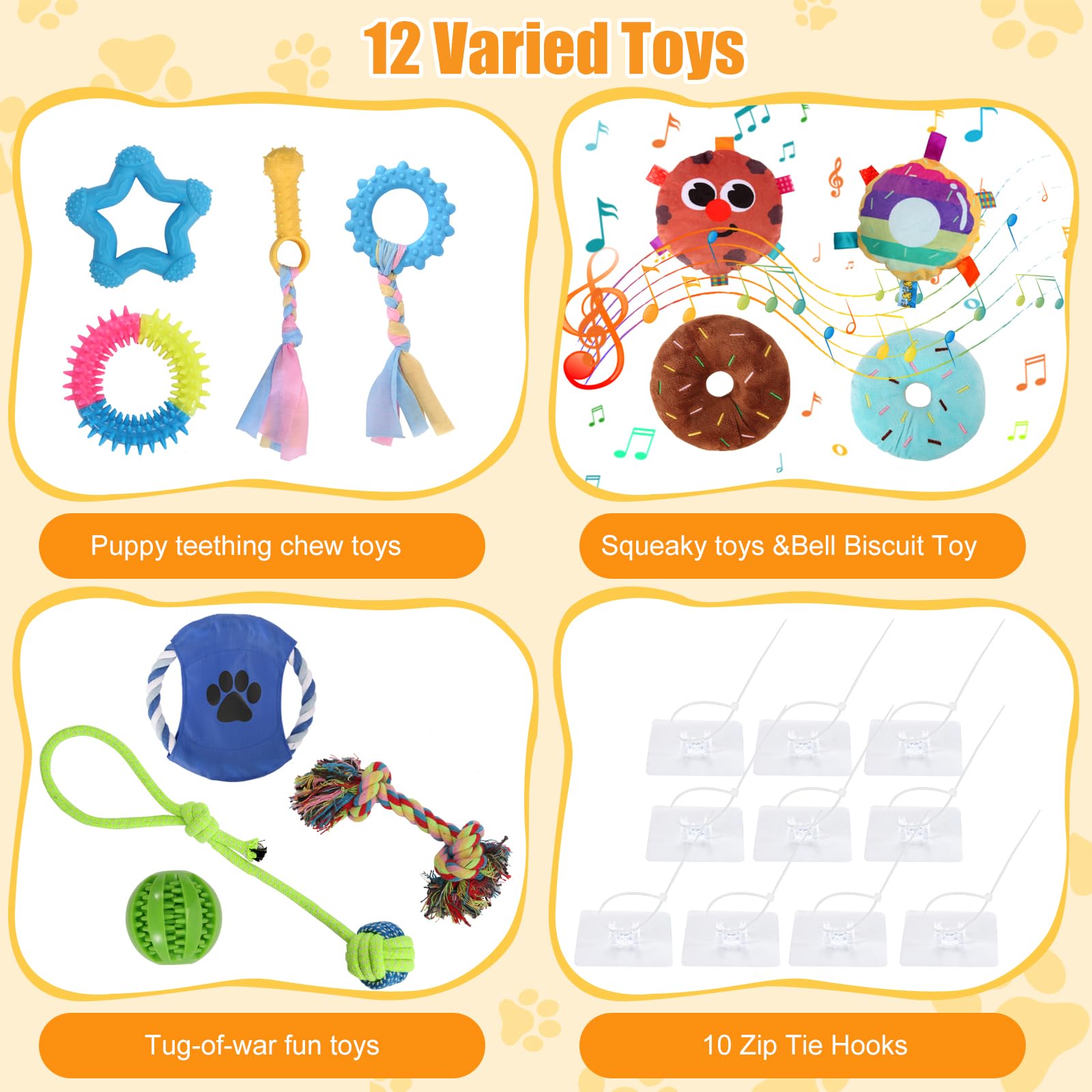 VYNALTIX Squeaky toys set for interactive play and reward-based training.