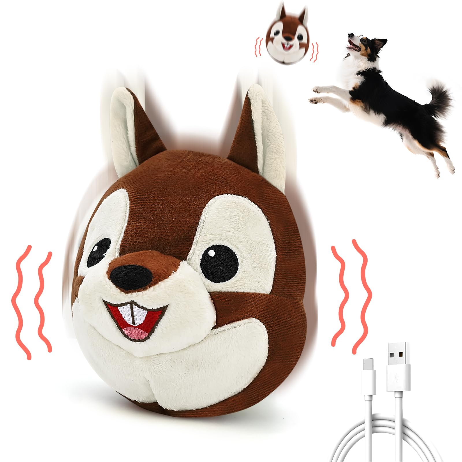 VYsTN interactive dog toy with auto bounce for engaging indoor play.