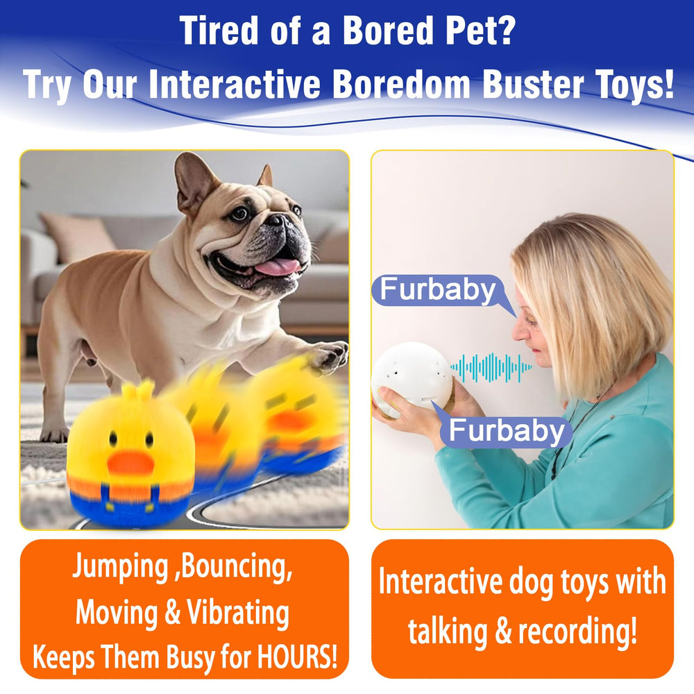 VYsTN Interactive Dog Toy one-touch activation enables easy setup during playtime.