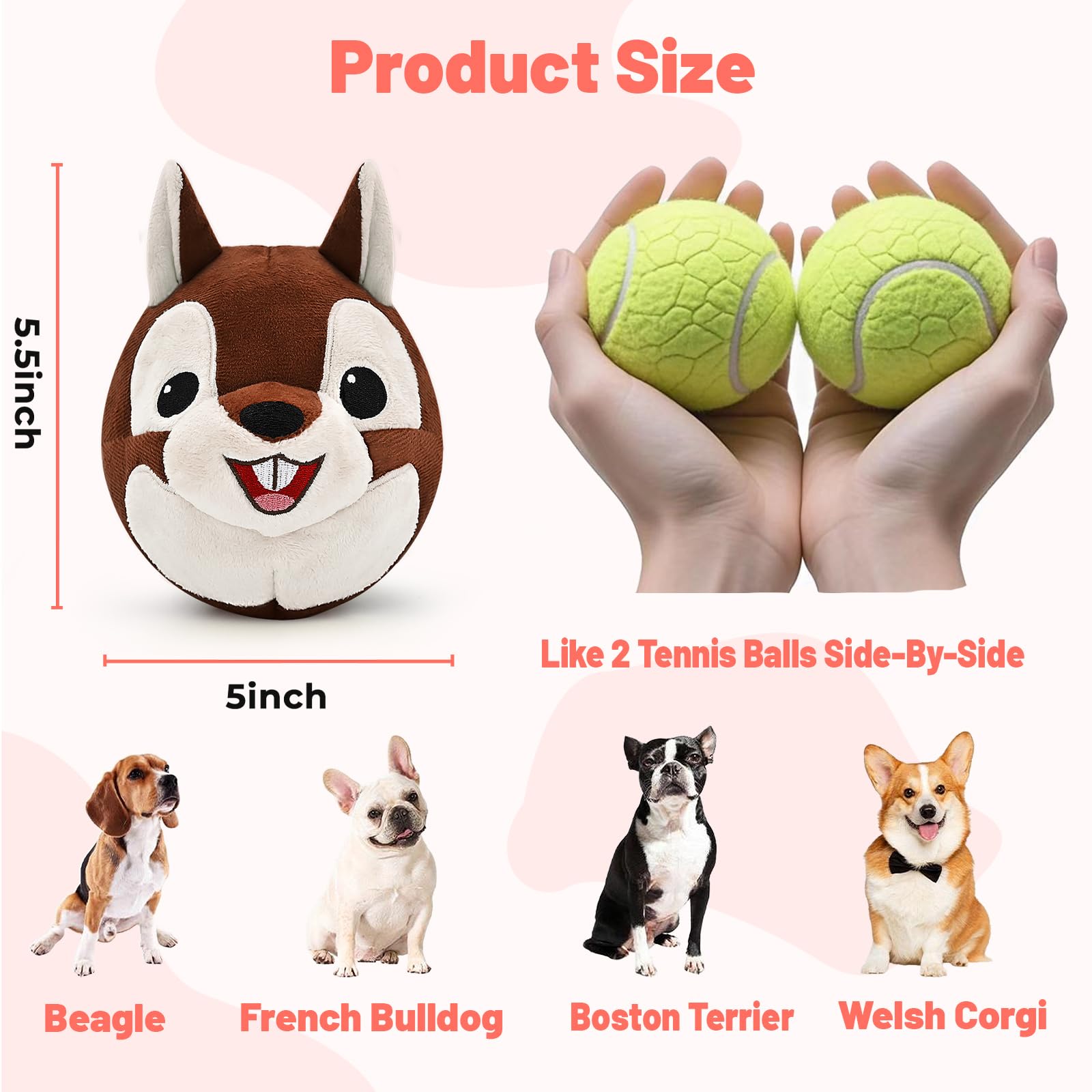 VYsTN soft plush exterior with durable inner layer for lasting fun.
