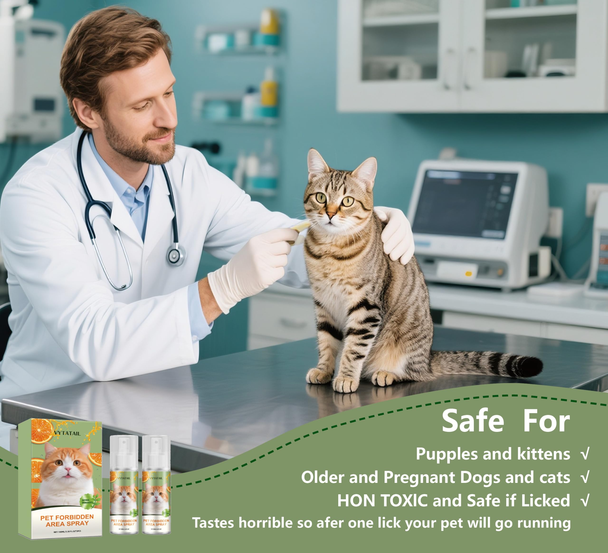Outdoor use with VYTATAIL deters stray cats across outdoor spaces.
