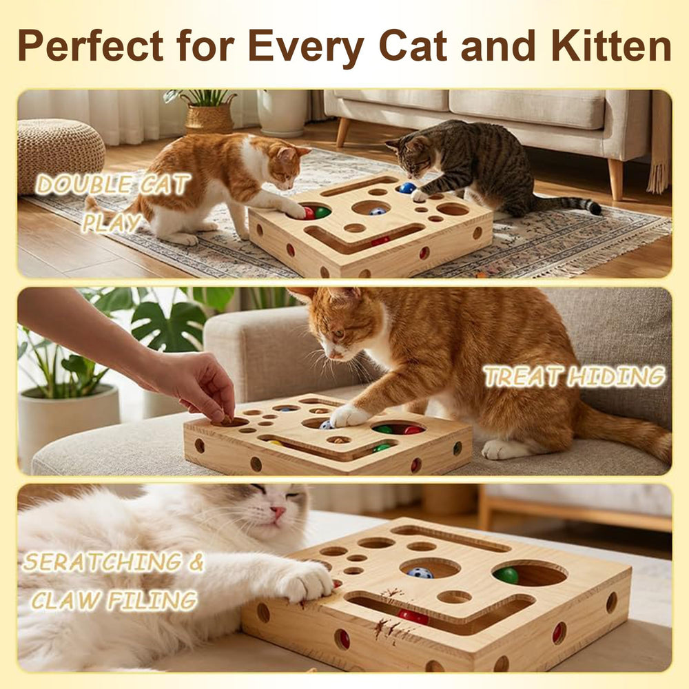 VYIUNKTE wood puzzle box blends with home decor.