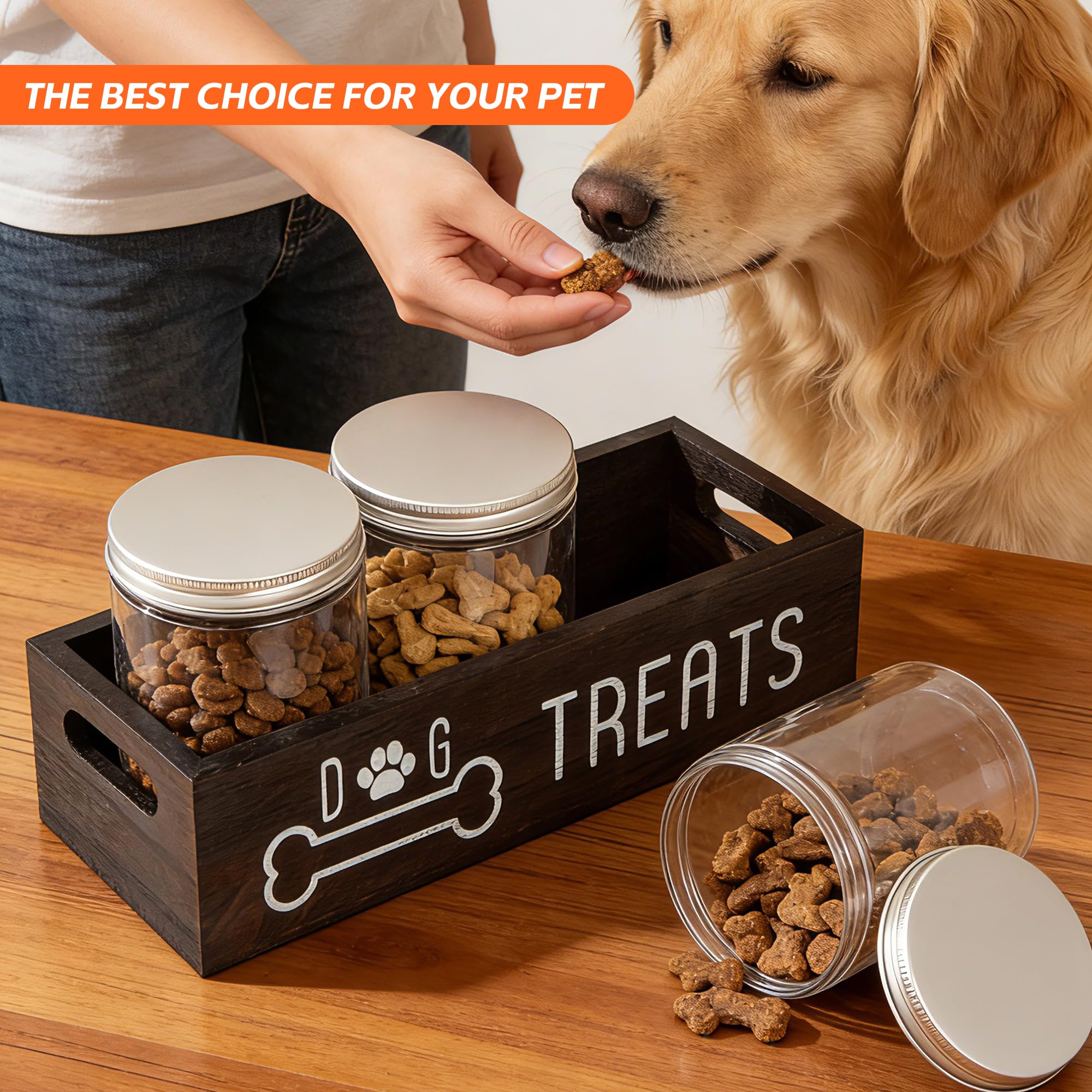 VZODESR leak-proof jars preserve crunch and freshness of treats.