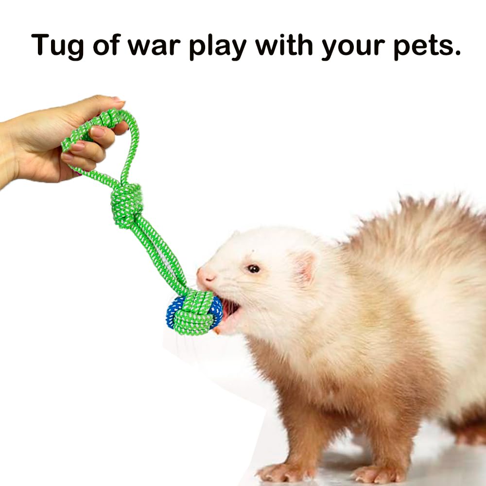 VZqola durable chew rope for ferrets withstands regular chewing sessions