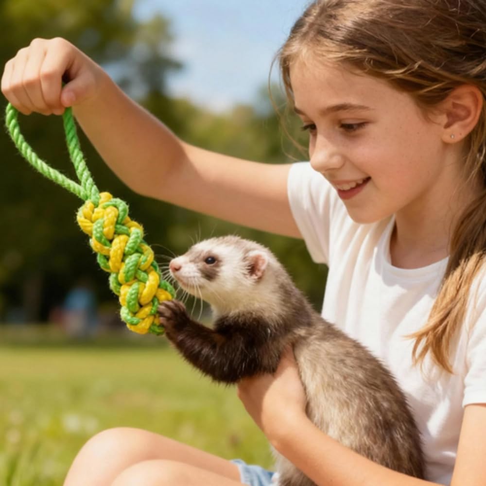 VZqola interactive rope toy for cats and dogs supports active play