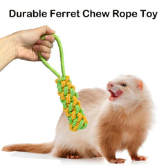 VZqola teething rope toy for small pets supports chewing and mental engagement