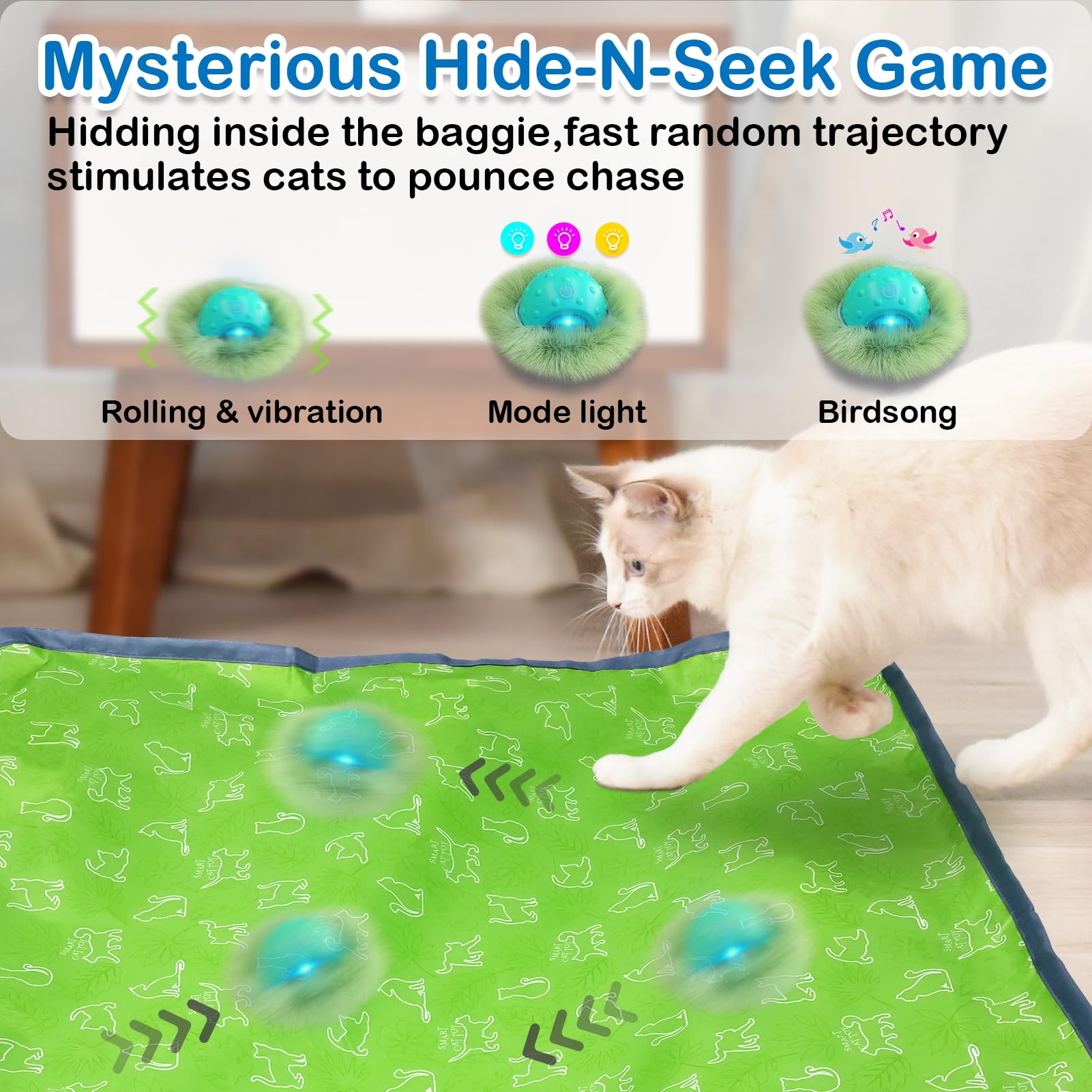 Waaiio hide-n-seek chase scene prompts quick reflexes and exercise.