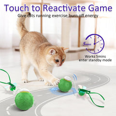 Waaiio Interactive Cat Ball feather tail sparks chasing and engagement