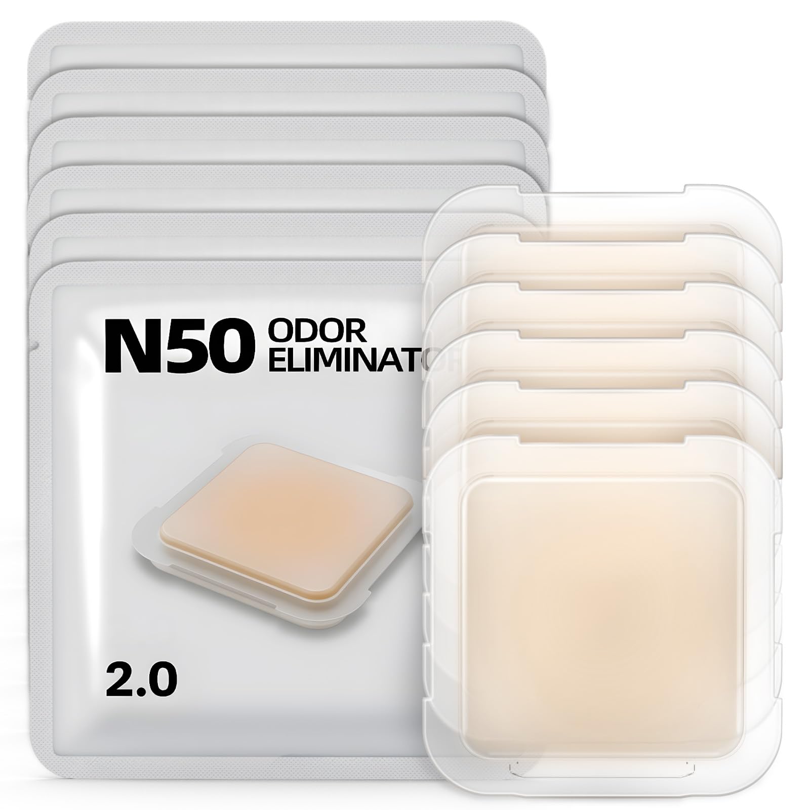 Waatoos N50-2.0 Odor Eliminator pack highlights easy replacement for PuraMax litter boxes.