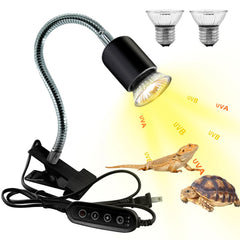 waazoorep reptile heat lamp with 360° rotation for versatile basking angles