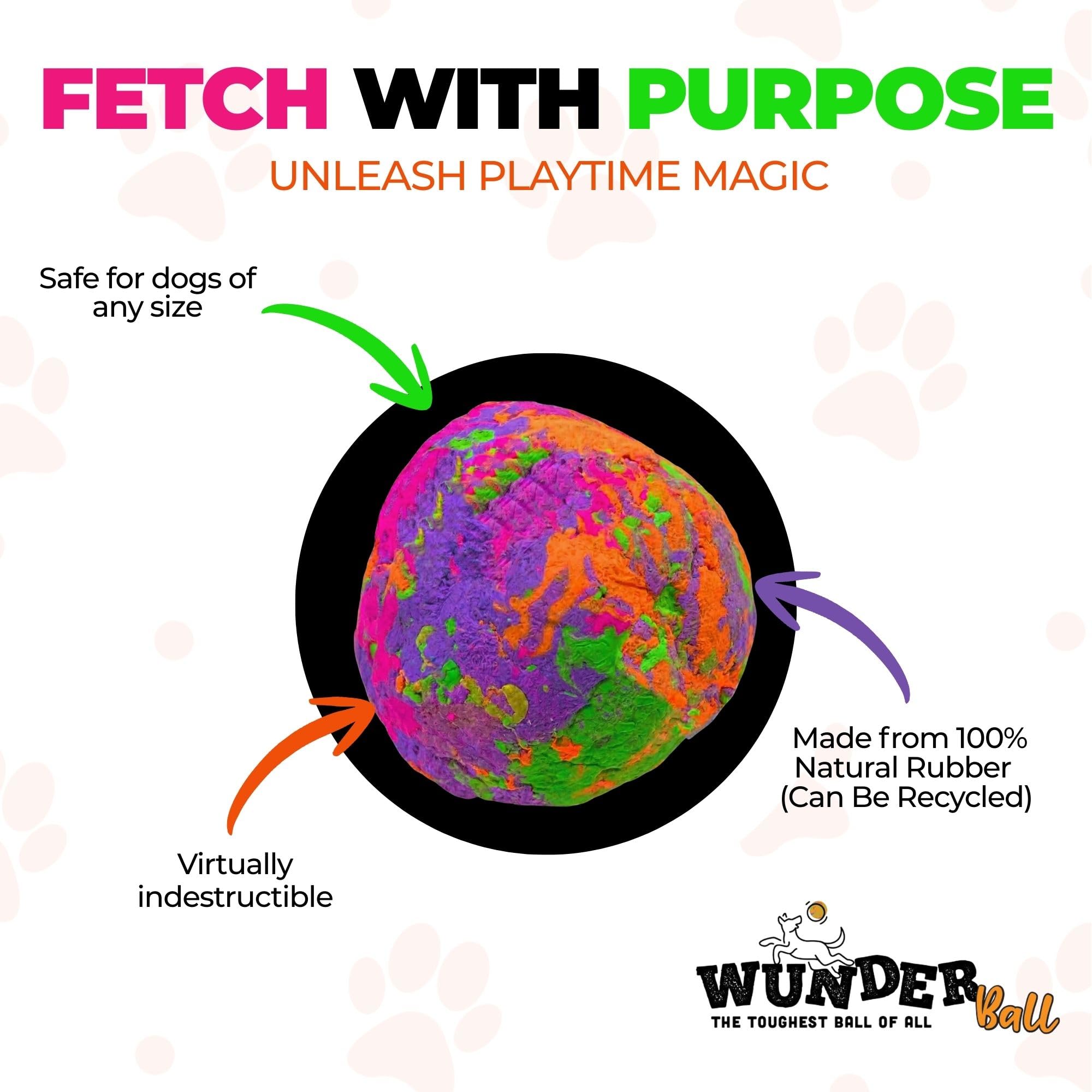 WACKYwalk'r WUNDERball indestructible rubber used by tough chewers