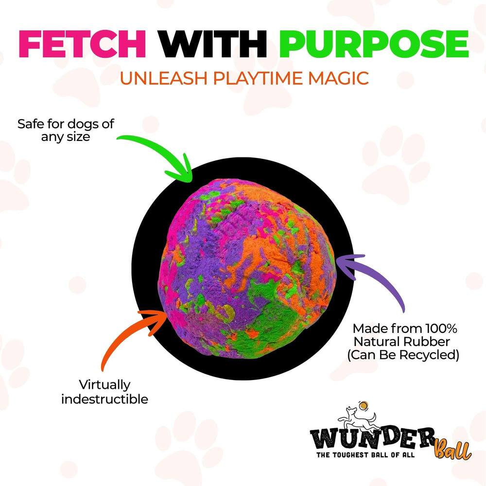 WACKYwalk'r WUNDERball indestructible rubber used by tough chewers