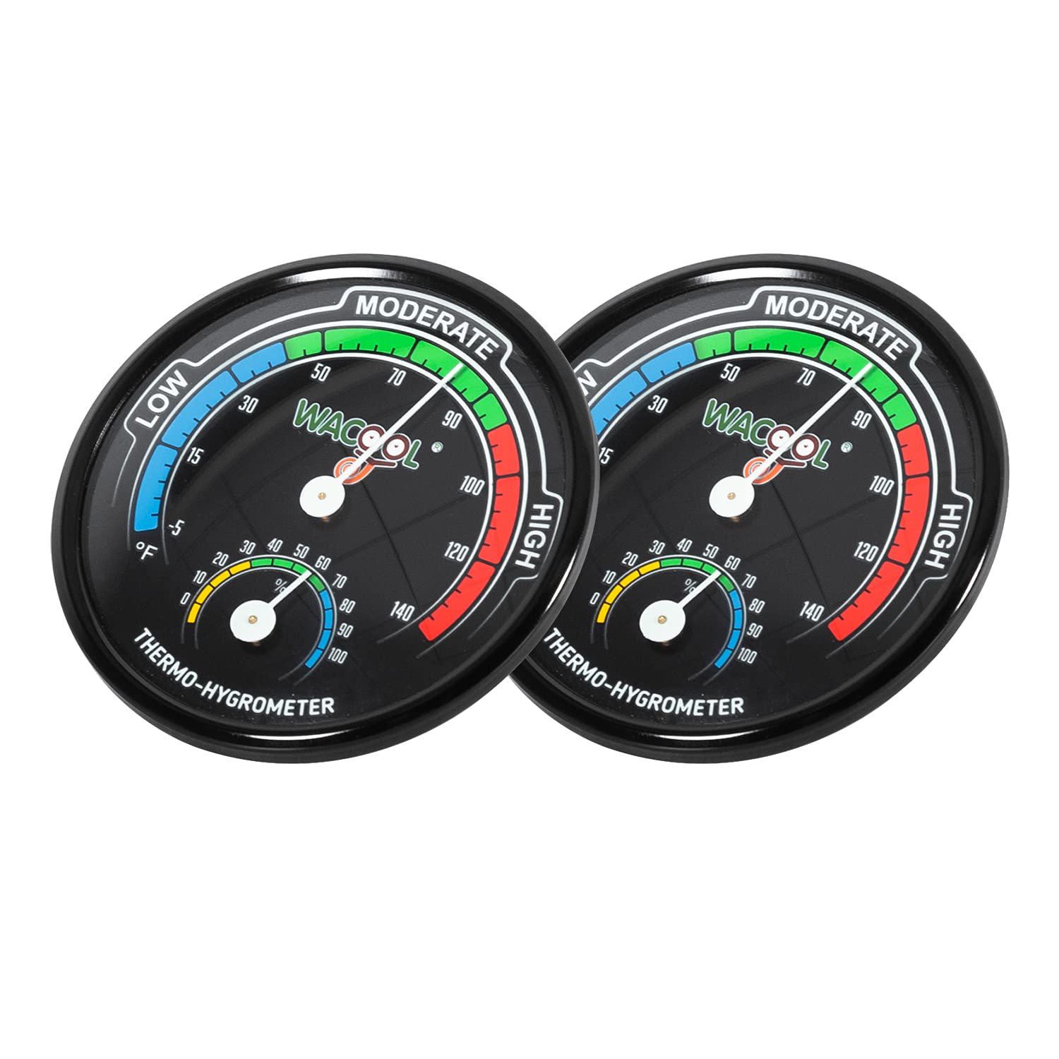 WACOOL dual-pack reads Celsius and Fahrenheit for versatile setups.