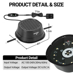 Wacool Terra UVB light with dimmer control for customizable day‑night lighting
