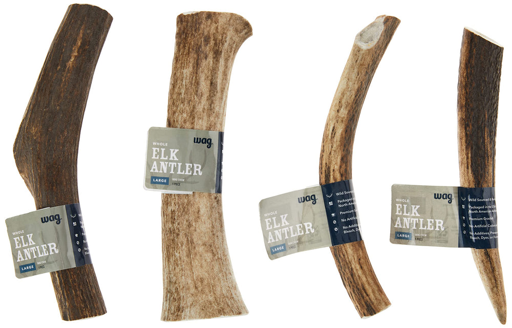 WAG elk antler chew, packaging may vary from images.