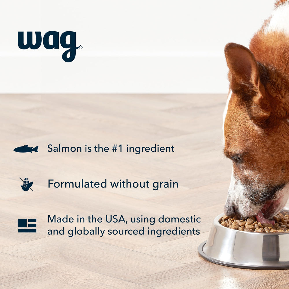 Serving bowl with Wag kibble and sweet potato for a balanced meal option