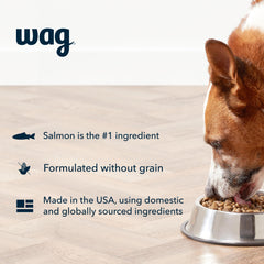 Serving bowl with Wag kibble and sweet potato for a balanced meal option