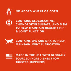 WAG Hip & Joint Soft Chews pour into bowl offers tasty joint support.