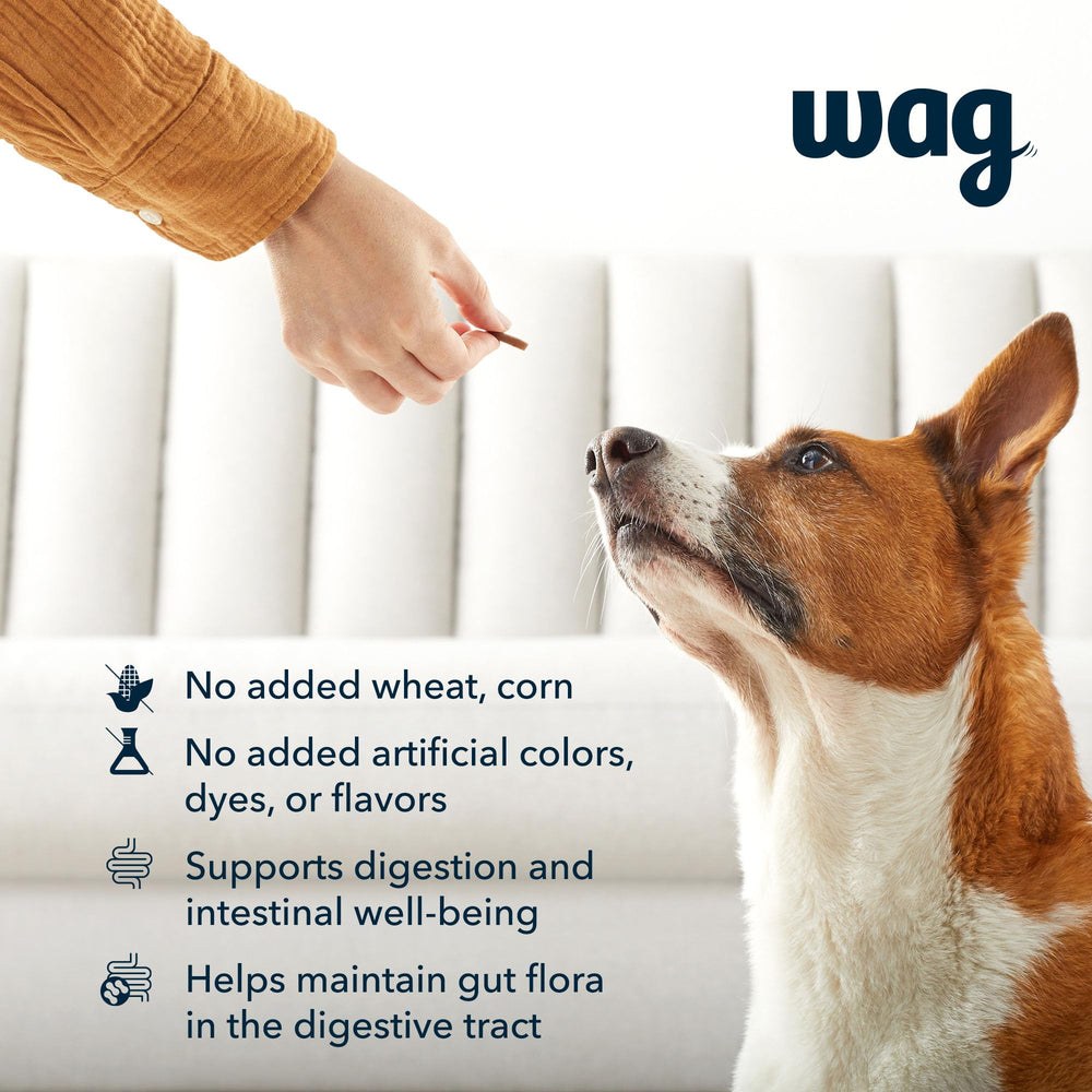 WAG Probiotic Dog Chews USA made label signals quality and safety