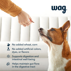 WAG Probiotic Dog Chews USA made label signals quality and safety