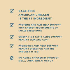 WAG ingredients close-up chicken, brown rice, and fiber for digestion support