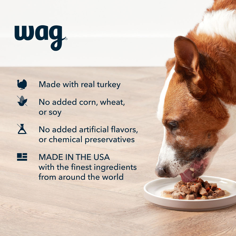 Grain-free Wag Stew meal setup with gravy and potatoes