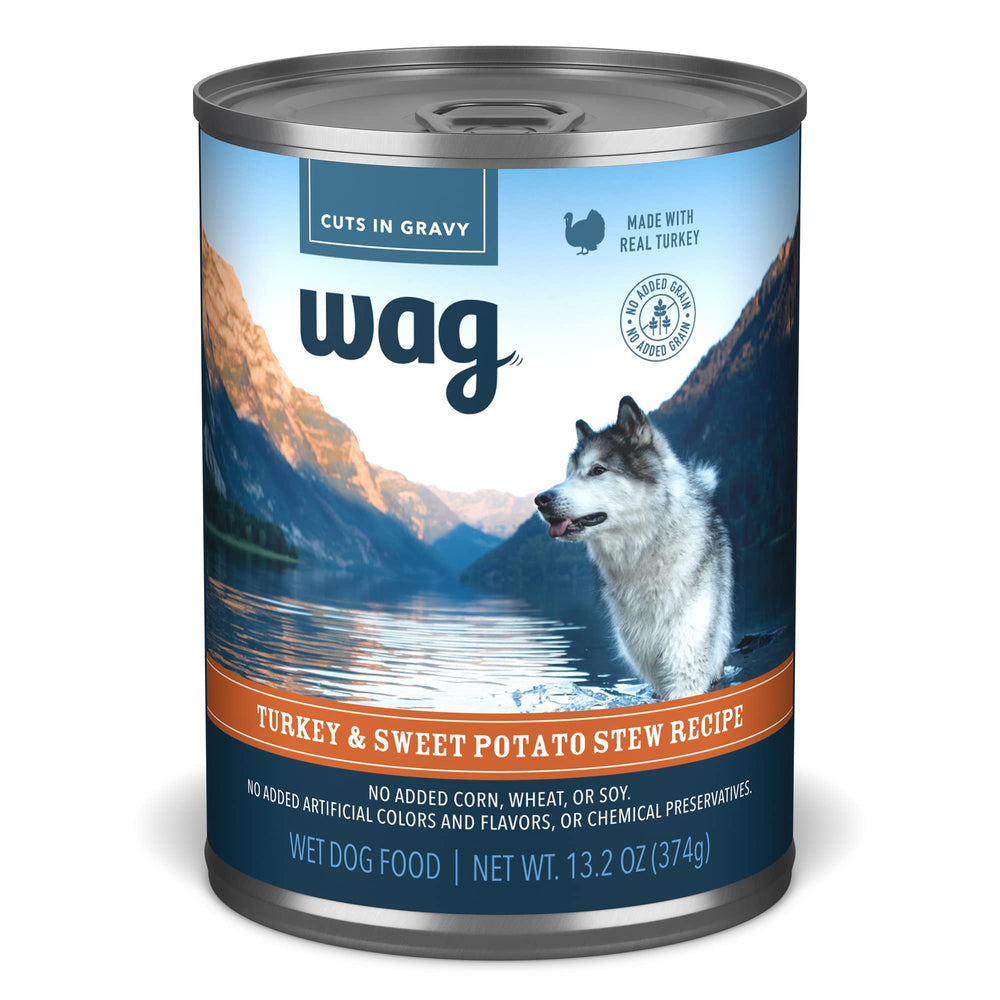 WAG Stew turkey and sweet potato cans pack of 12, ready to serve