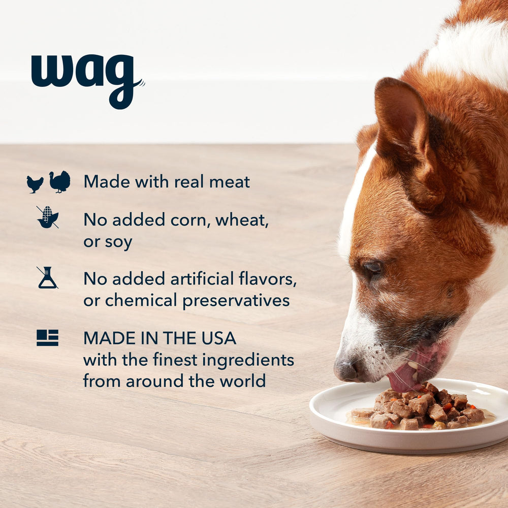 WAG includes sweet potatoes, carrots and peas for balanced texture and flavor