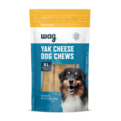 WAG Yak Cheese extralarge dog chew, long lasting for strong chewers.