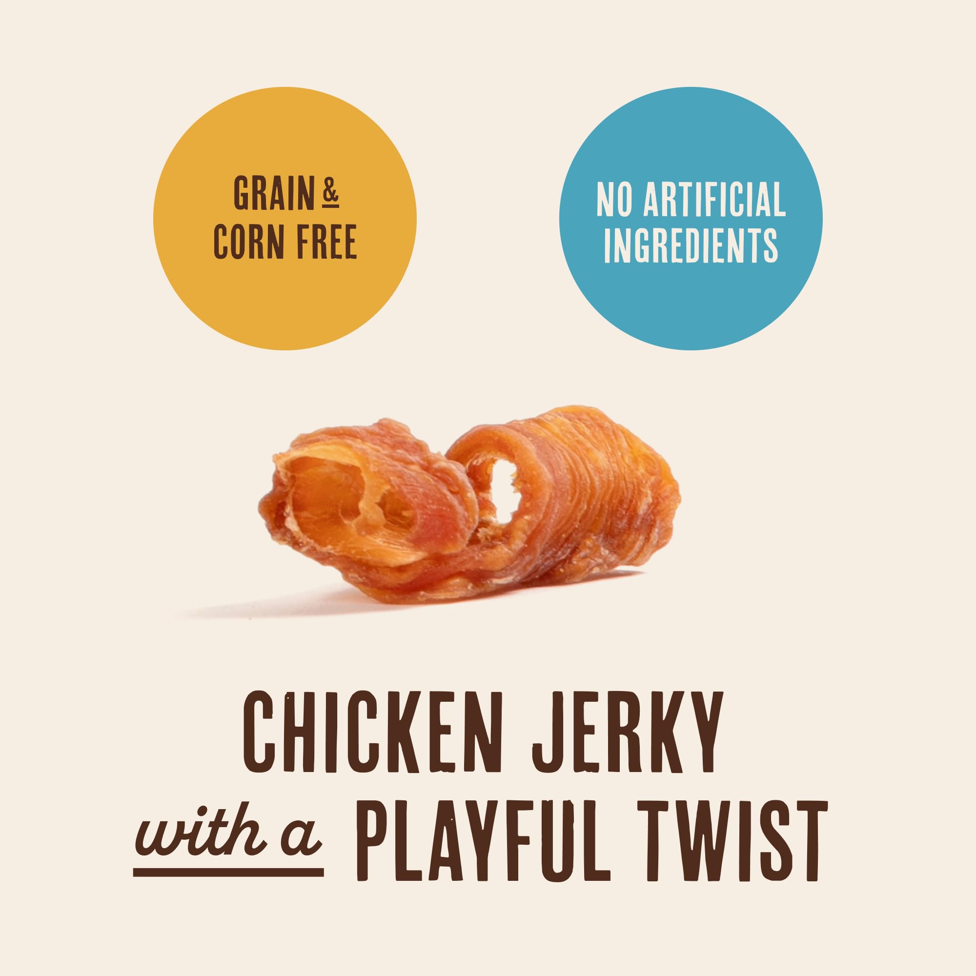 Waggin' Train chicken jerky curls ingredient highlight chicken as #1 ingredient