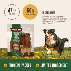 Waggin' Train bone broth close-up; human-grade nutrition for dogs with natural collagen.