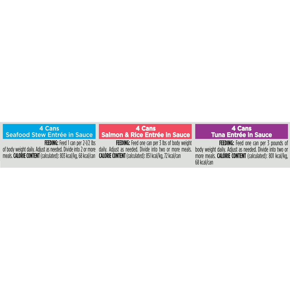 Waggin' Train Purina seafood entrees variety pack serving bowl ready-to-serve meals.