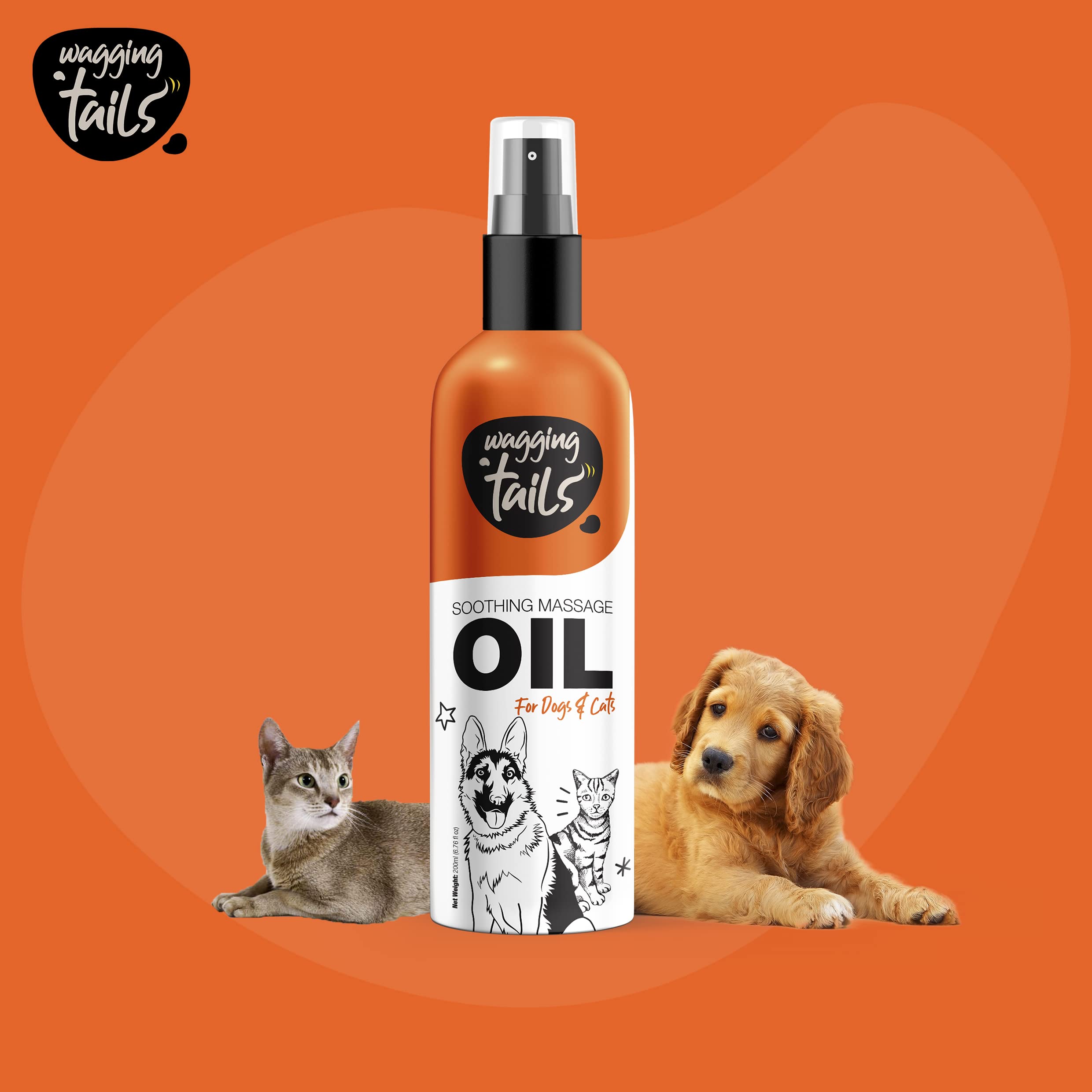 Wagging Tails 6-in-1 soothing oil safe for pets 8 weeks and older