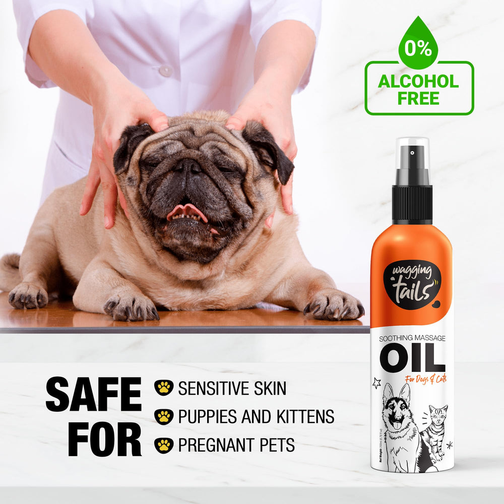 Wagging Tails 6-in-1 soothing oil pet care routine support for daily use