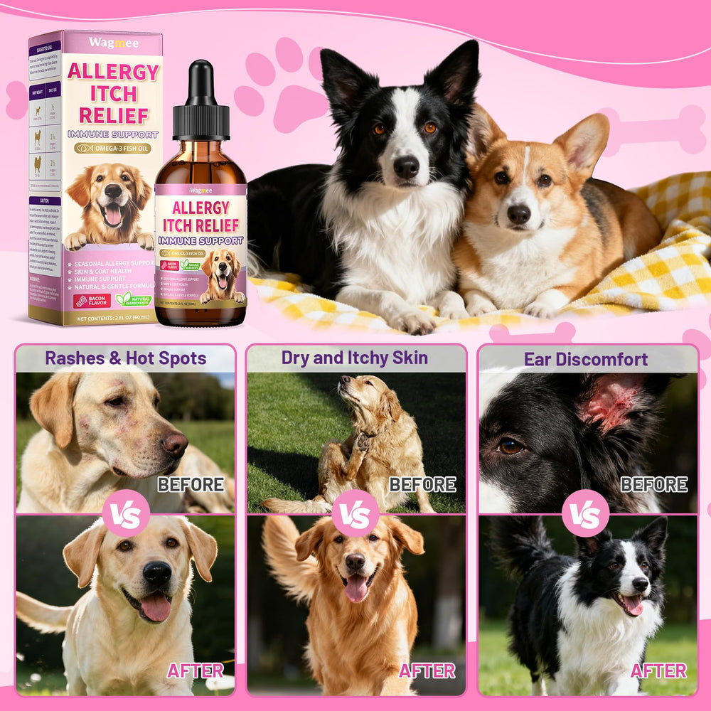 Wagmee allergy drops bacon flavor makes daily dosing appealing.