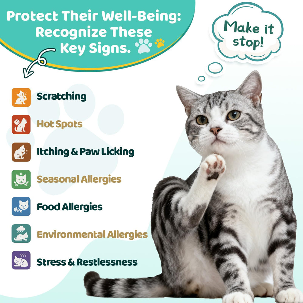 Wagmee cat allergy drops pour action highlighting easy dosing.