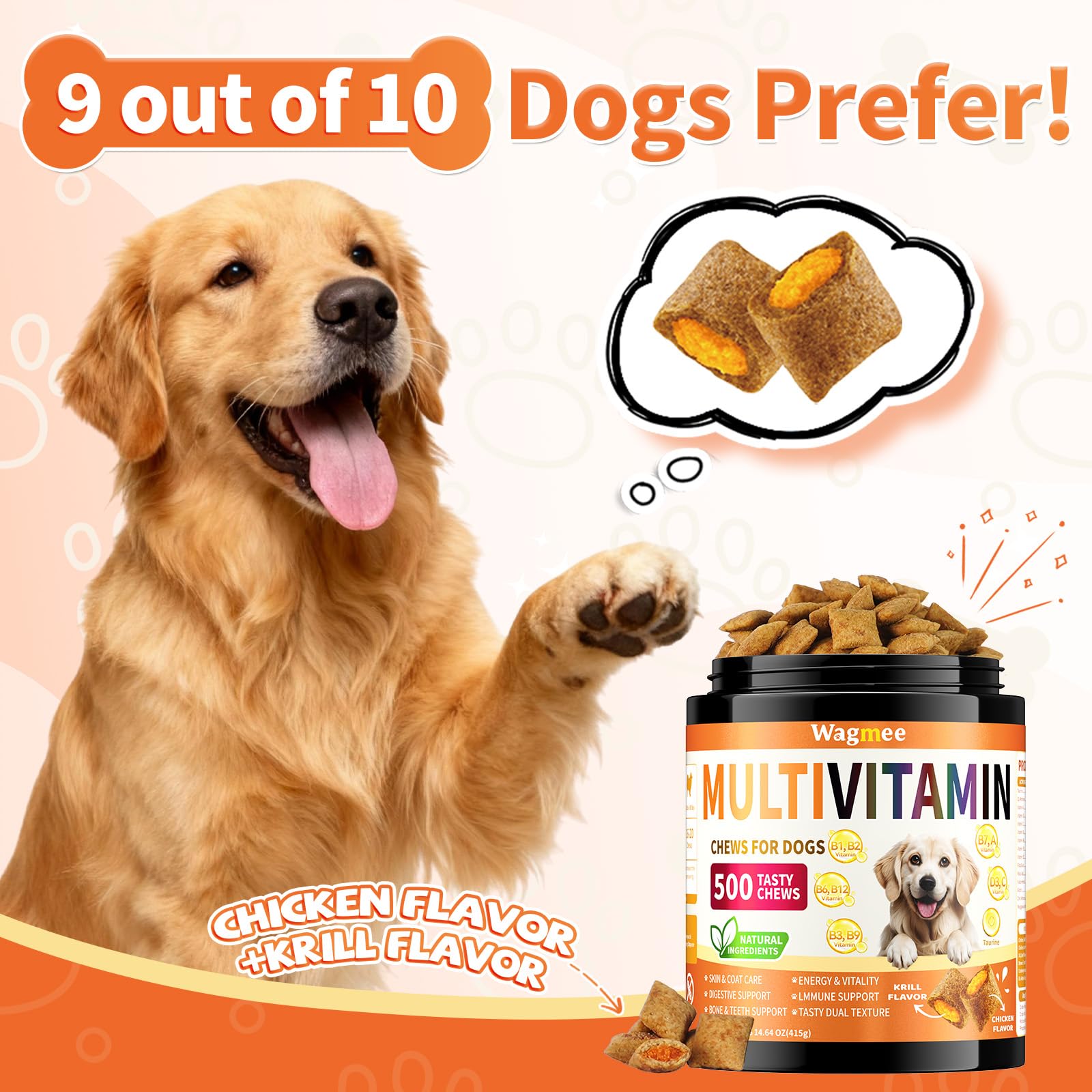 Wagmee digestive enzymes for improved digestive comfort.